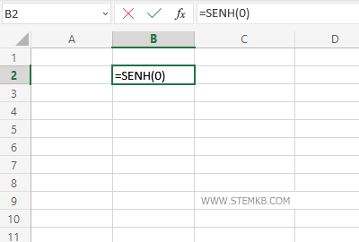 digita =SENH(0) e premi invio