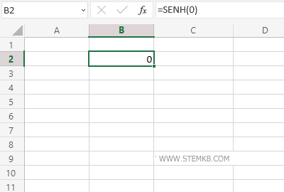 il seno iperbolico di zero &egrave; zero