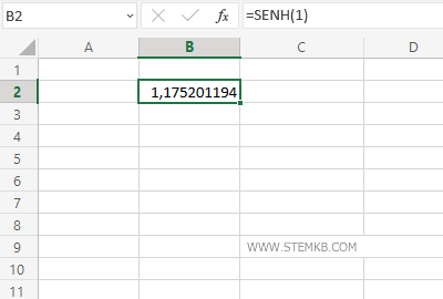 il seno iperbolico di uno