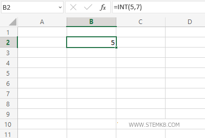 il risultato &egrave; il numero intero 5
