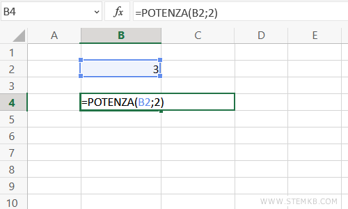 la potenza di un numero elevato alla seconda