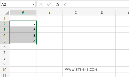 i coefficienti della serie