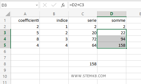le prime somme parziali