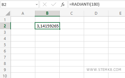 180&deg; sono equivalenti a 3,14159265 radianti