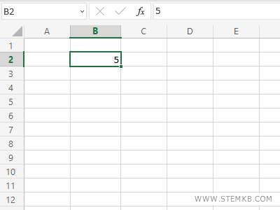 digita 3 nella cella B3