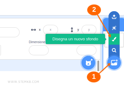seleziona Disegna uno sfondo