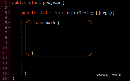 come scrivere una classe in Java