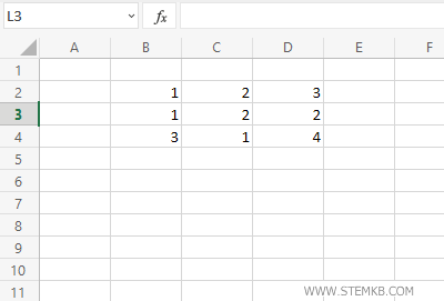 come scrivere una matrice in Excel