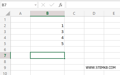 seleziona una cella del foglio di calcolo