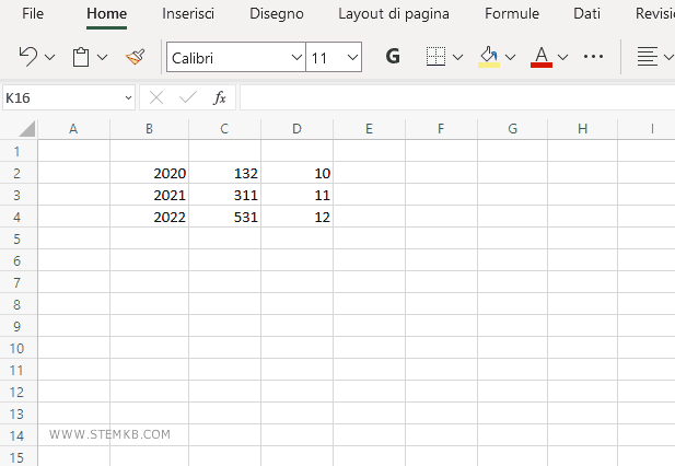 seleziona la voce Elimina colonne