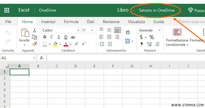 come salvare un file office online 365