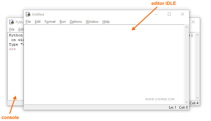 l'editor IDLE di python