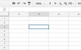 un esempio di foglio di calcolo o spreadsheet