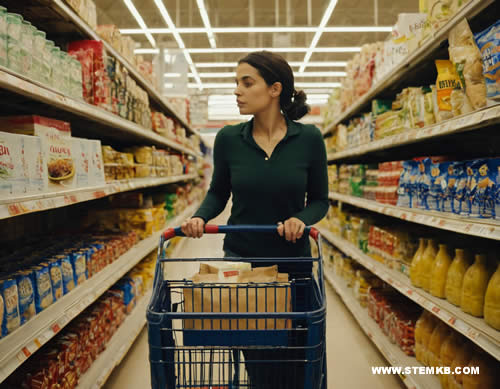 esempio di persona che spinge un carrello