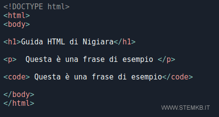 un esempio di codice
