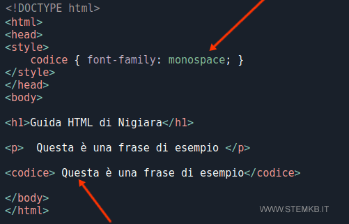 un esempio di tag personalizzato
