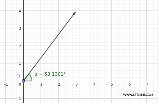 l'angolo del vettore
