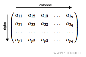 gli elementi della matrice