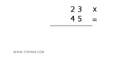 scrivi i numeri in colonna