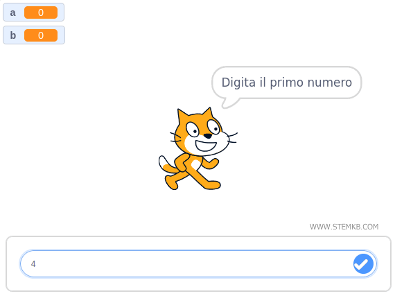 digita il primo numero