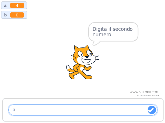 digita il secondo numero