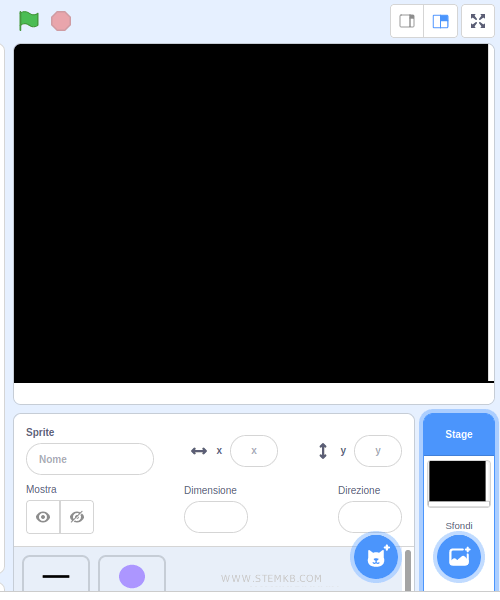 un gioco con la striscia bianca in basso