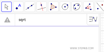 digita il comando SQRT