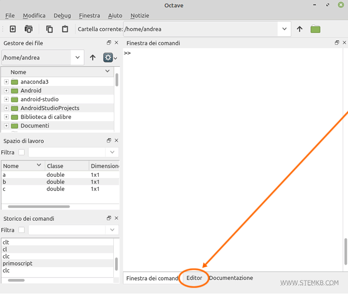 come aprire un nuovo script