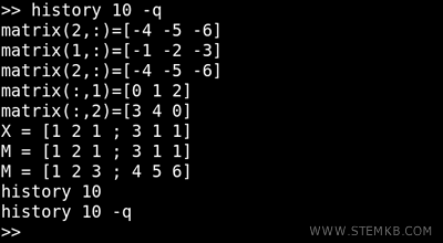la lista delle ultime dieci operazioni