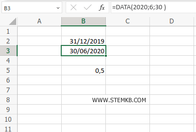 modifica la data nella cella B3