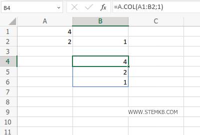il risultato finale è un vettore colonna