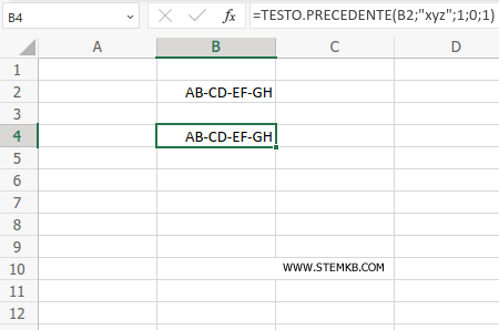 il risultato &egrave; AB-CD-EF-GH