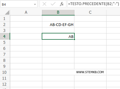 il risultato &egrave; AB