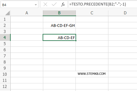 il risultato &egrave; AB-CD-EF