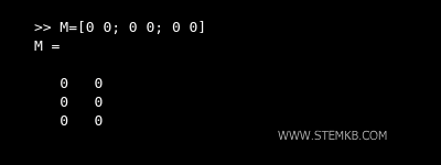 esempio di matrice nulla definita a mano