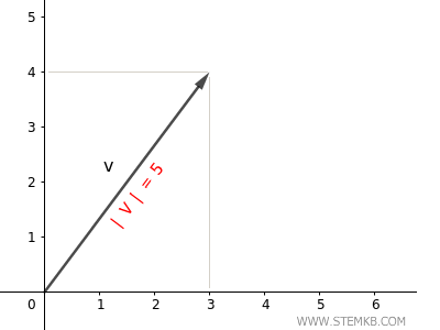la lunghezza del vettore