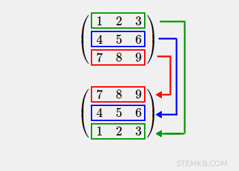 la riflessione in verticale