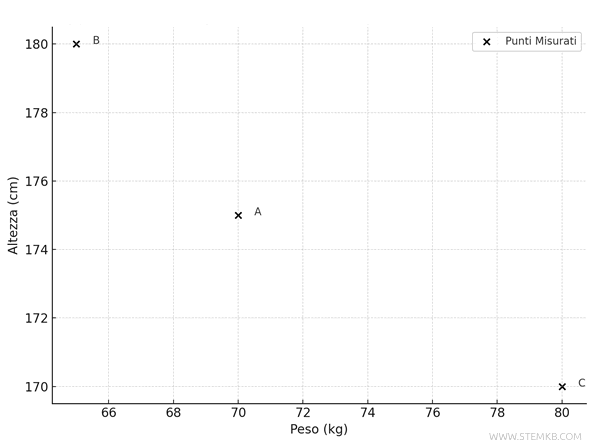 il grafico senza errori assoluti
